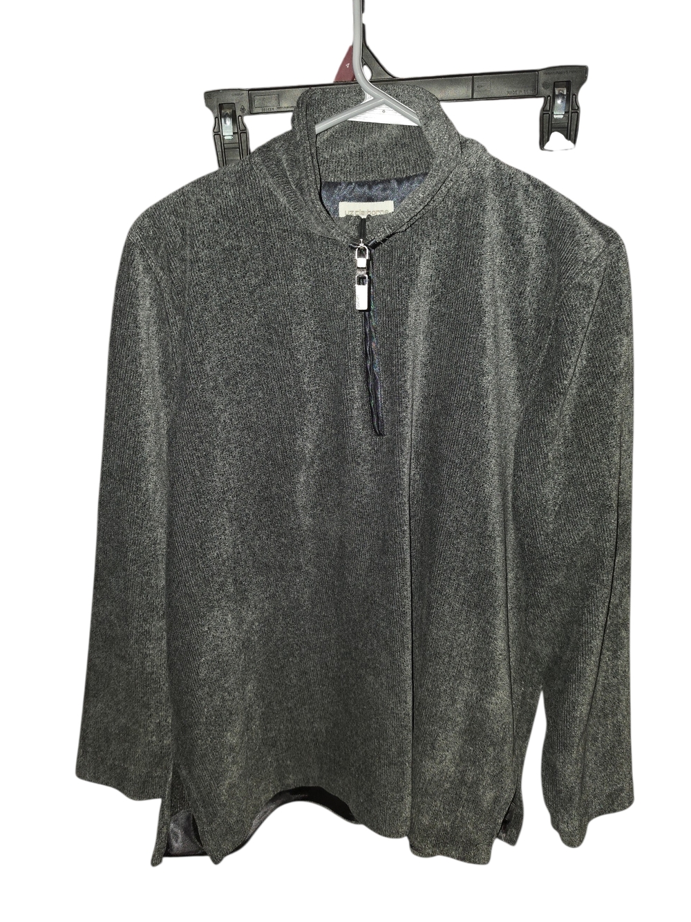 4/8/236. Liz Claiborne Womens  Gray Zip-Front Lightweight Jacket